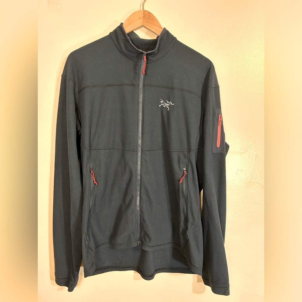 Arc’Teryx Full Zip Lightweight Polartec Jacket navy blue